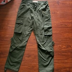 Large, Dark green cargo pants